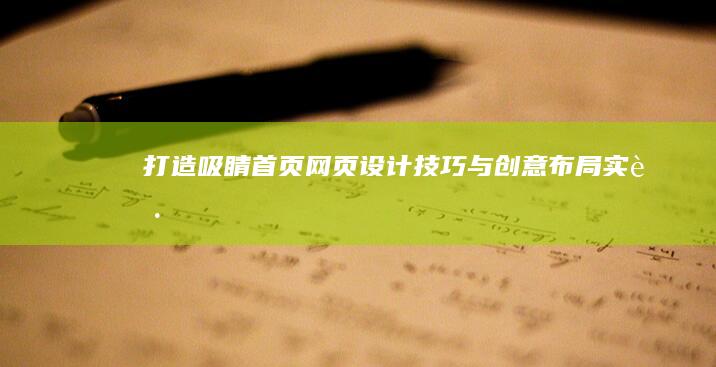 打造吸睛首页：网页设计技巧与创意布局实践